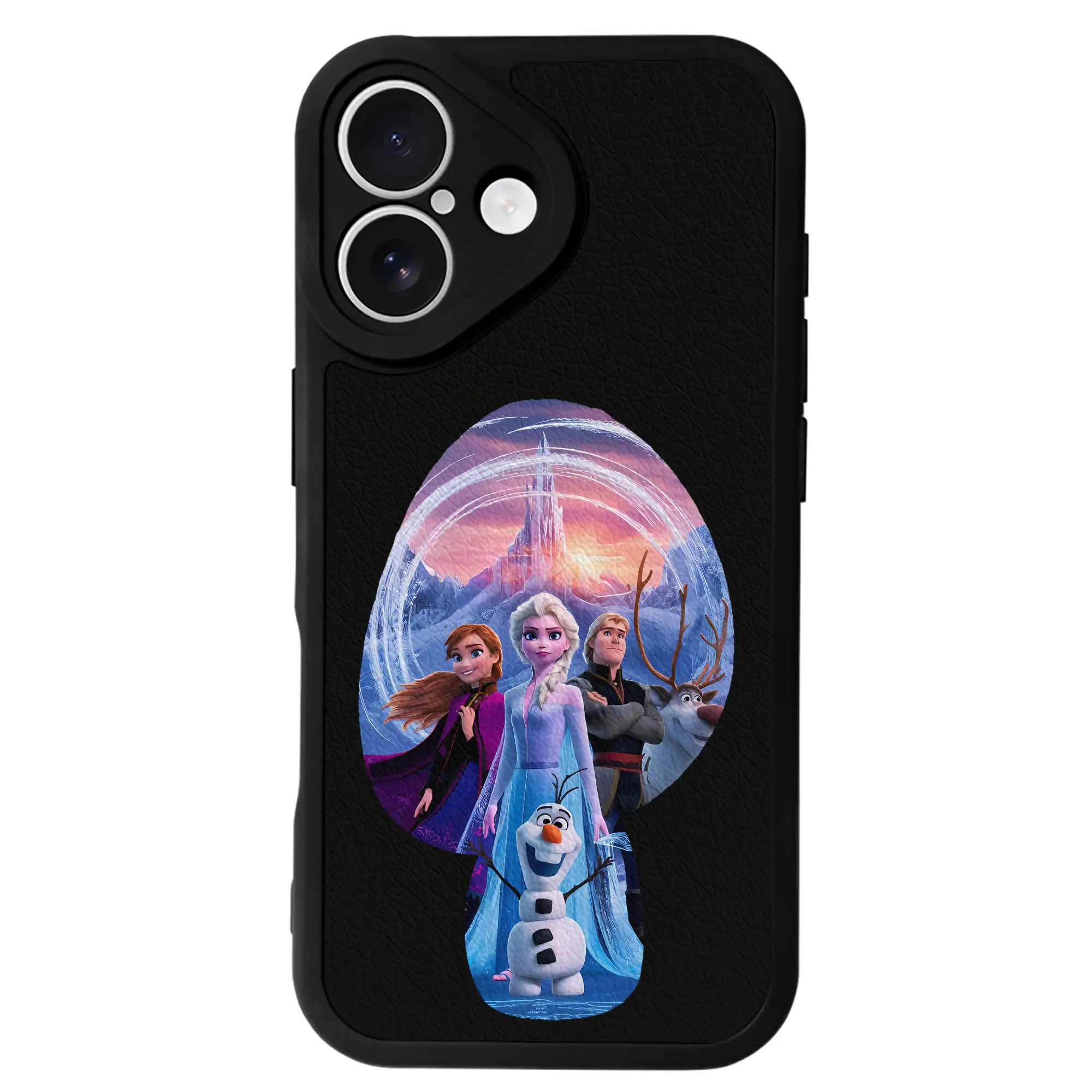 アナと雪の女王(Frozen) グッズ エルサ(Elsa) - IPhone 16シリーズ対応 ・ シリコンスマホケース ・ レザー調 ・ 高精度フィット ・ 耐衝撃 ・ ワイヤレス充電対応 ・ 精密カット